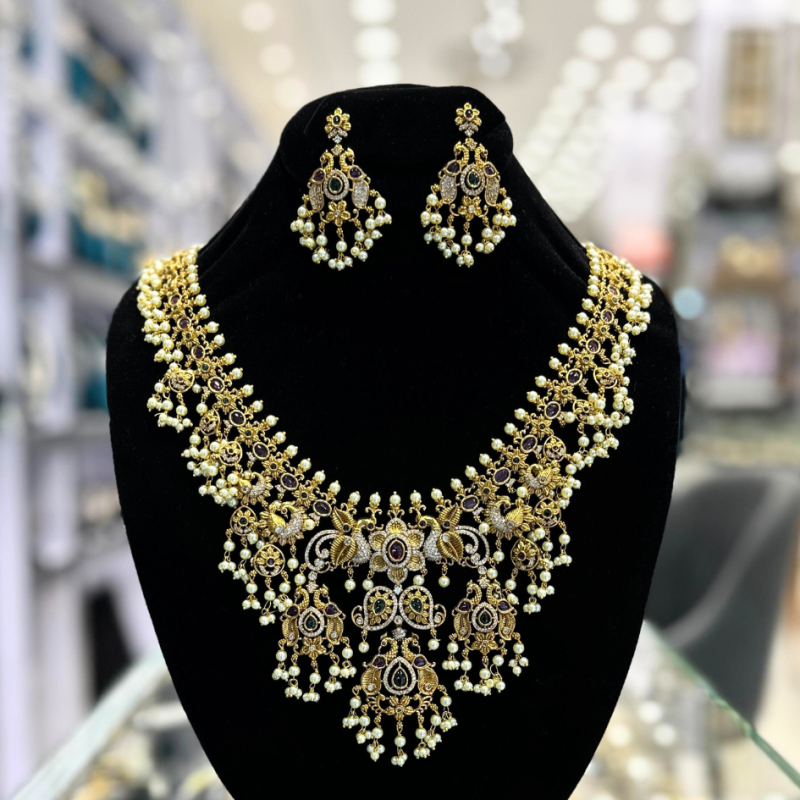 South Indian Peacock Bridal Set