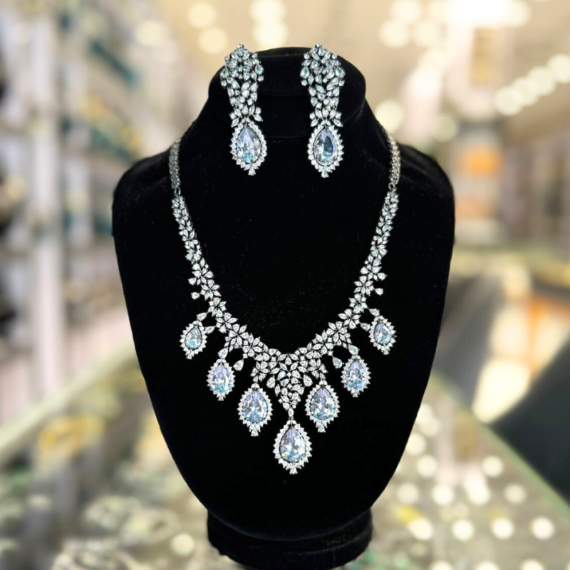 Oxidized Zircon Drops Set