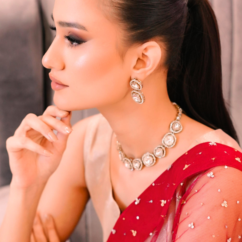 Single Line Kundan Sets